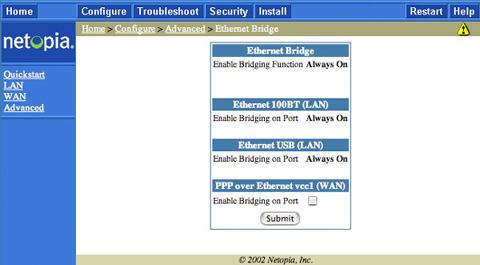 Ethernet Bridge on Click On Ethernet Bridge