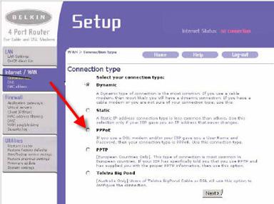 Setting PPPoE on a Belkin router for VoIP.