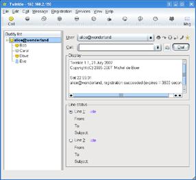 Twinkle, a voip softphone for the Linux platform.