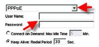 PPPoE with Username and Password.